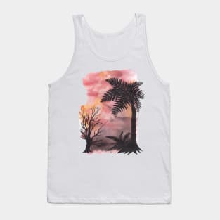 Palm trees and sunset Tank Top